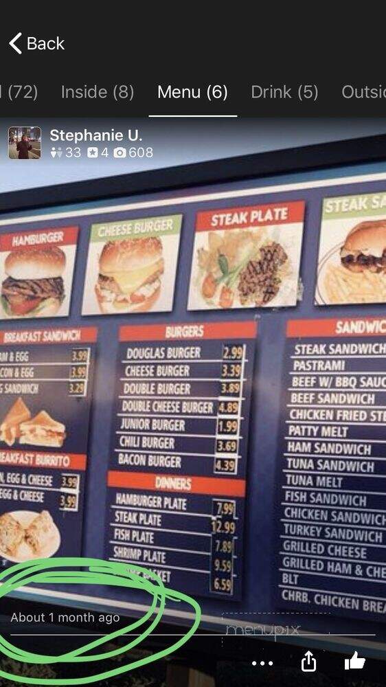 Douglas Drive In Restaurant - Whittier, CA menu_pic