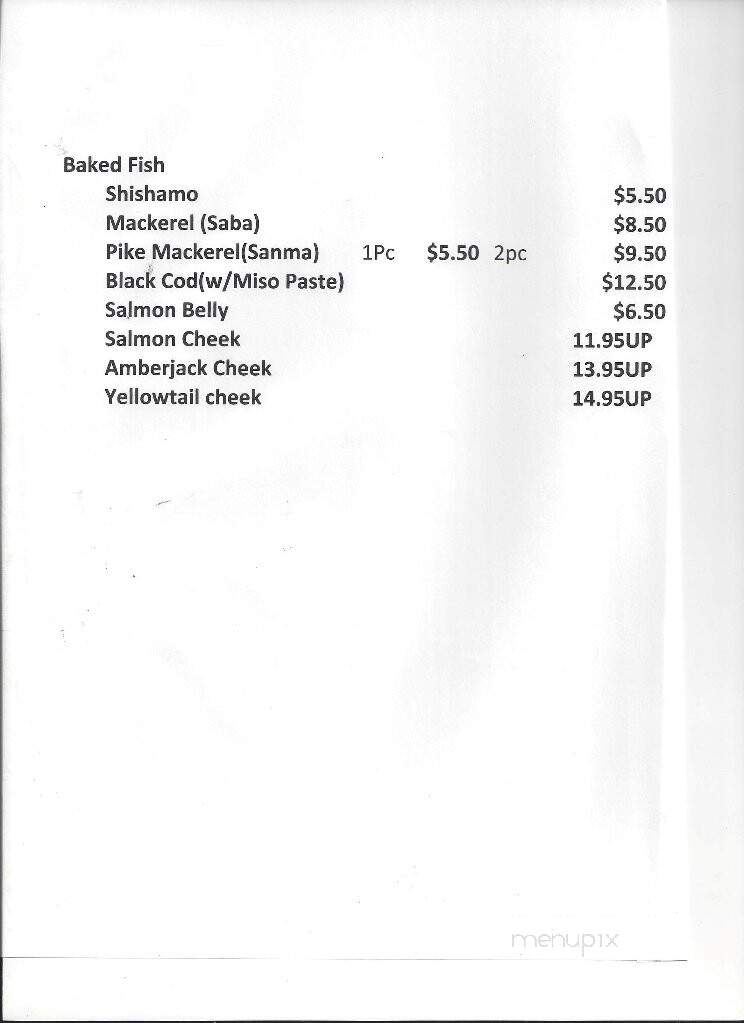 Kyoto Japanese Cuisine - Tustin, CA menu_pic