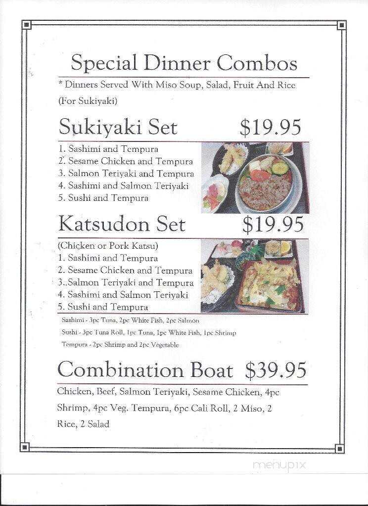 Kyoto Japanese Cuisine - Tustin, CA menu_pic