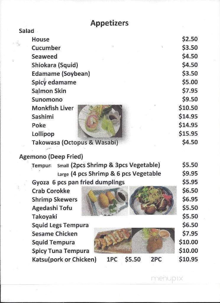 Kyoto Japanese Cuisine - Tustin, CA menu_pic