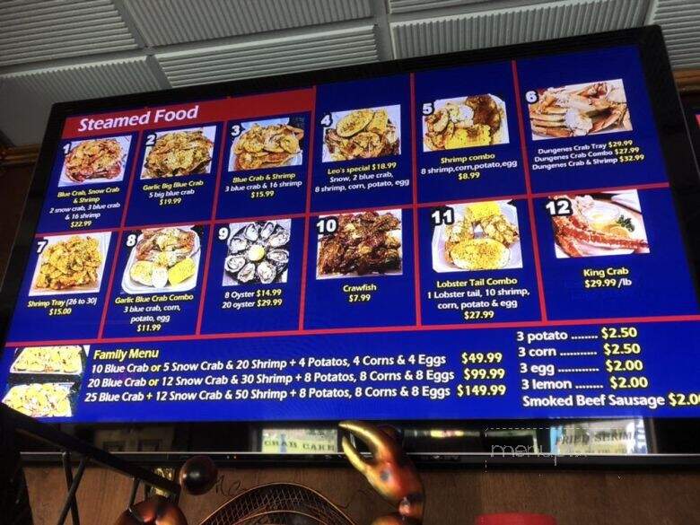 Leo's Crab Shack - West Palm Beach, FL menu_pic