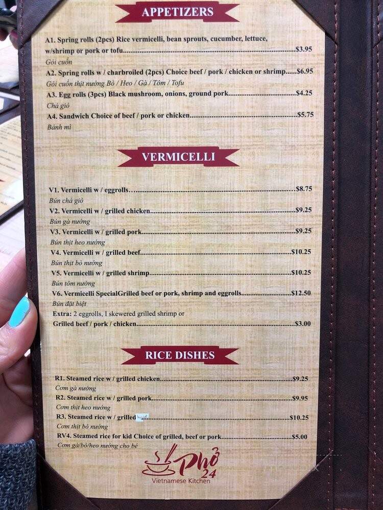 Pho 24 - El Paso, TX menu_pic