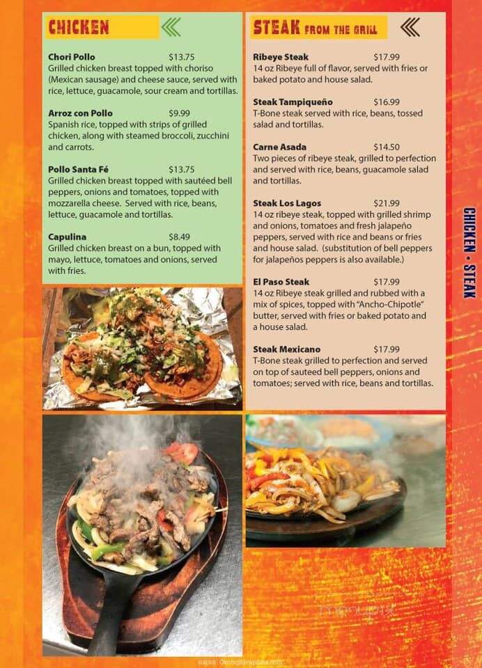 Los Lagos - Spirit Lake, IA menu_pic