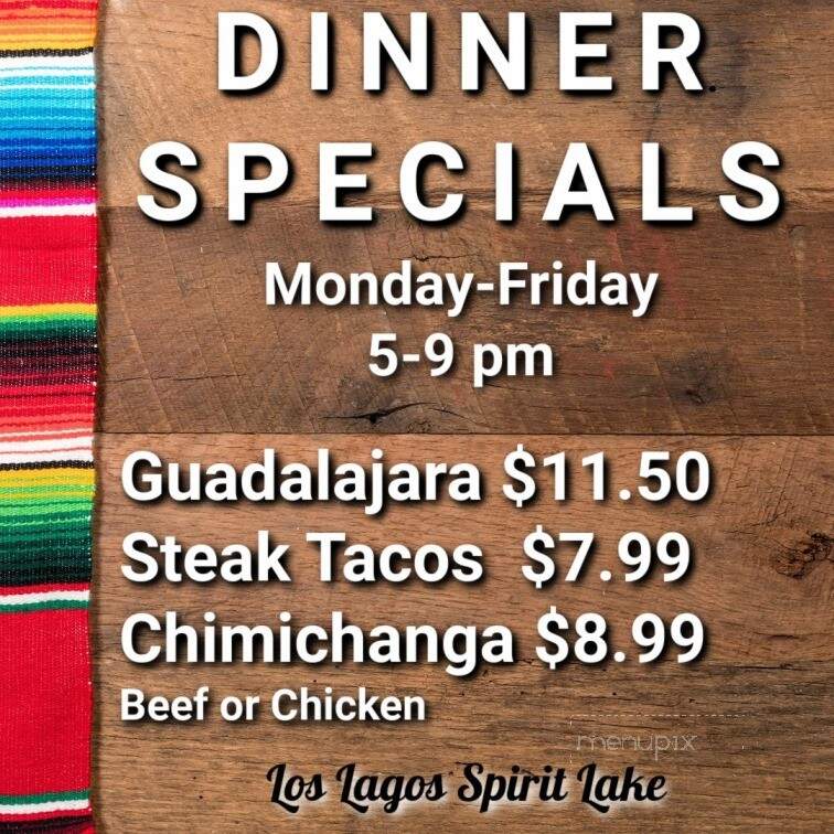 Los Lagos - Spirit Lake, IA menu_pic