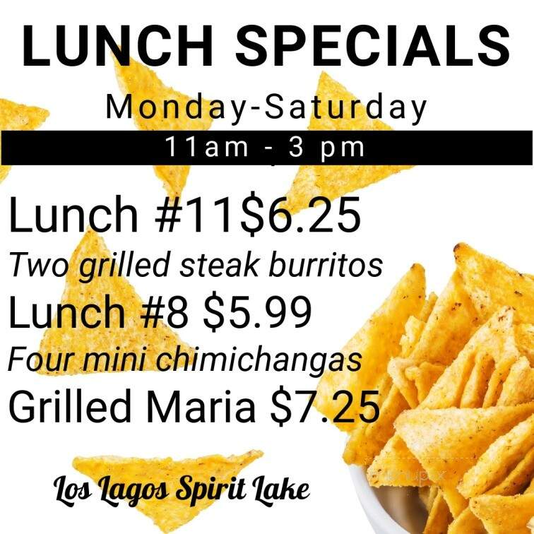 Los Lagos - Spirit Lake, IA menu_pic