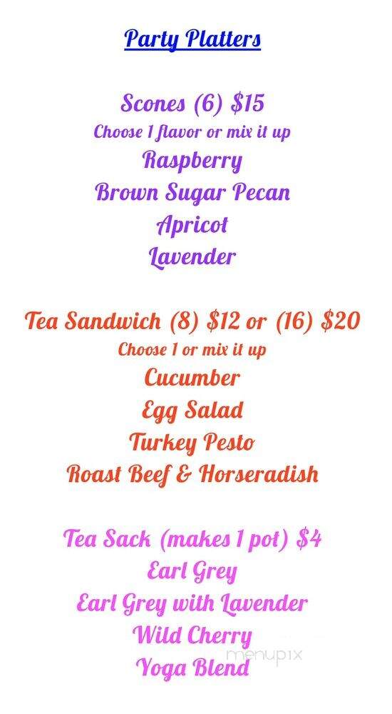 Simply Tea - Richmond, VA menu_pic
