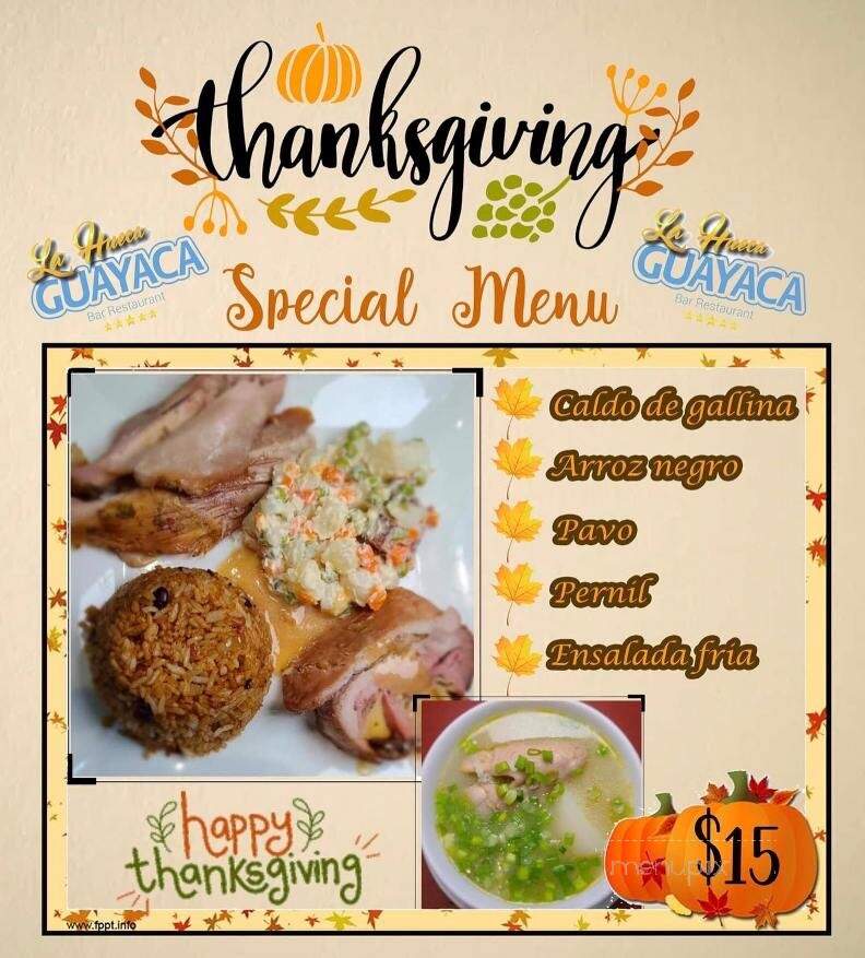 La Hueca Guayaca - Queens, NY menu_pic