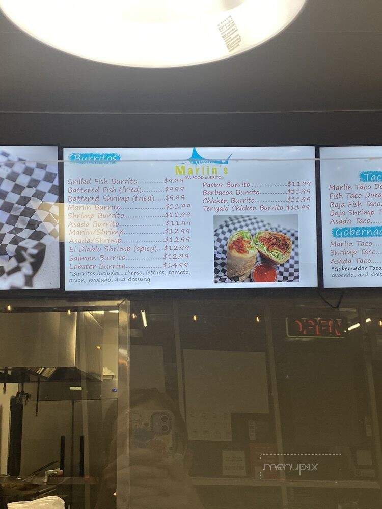 Marlin's Seafood Burrito - Lomita, CA menu_pic