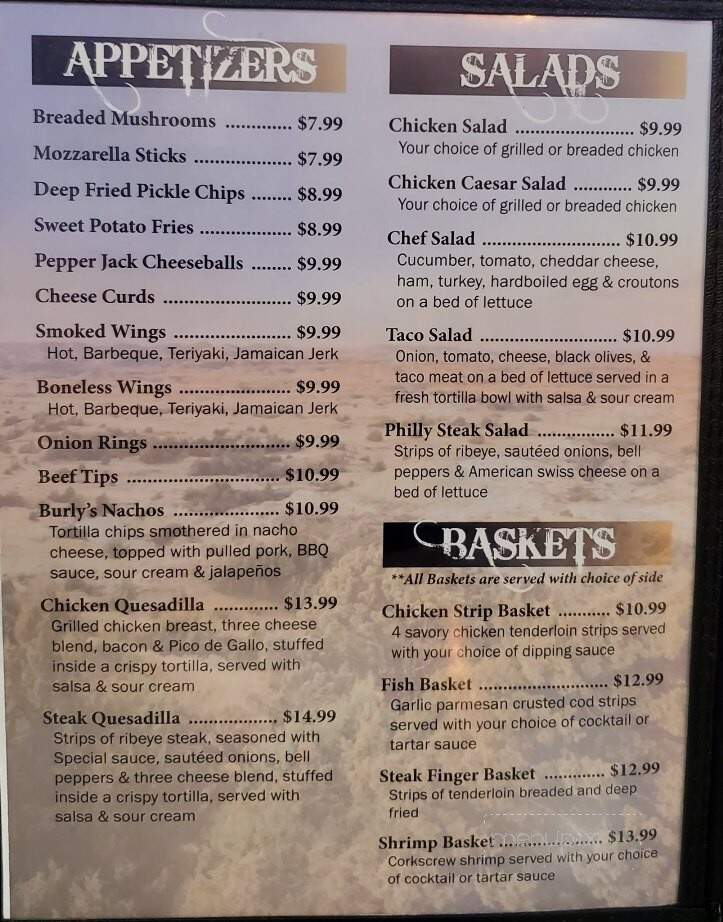 Burlys Roughrider - Belfield, ND menu_pic