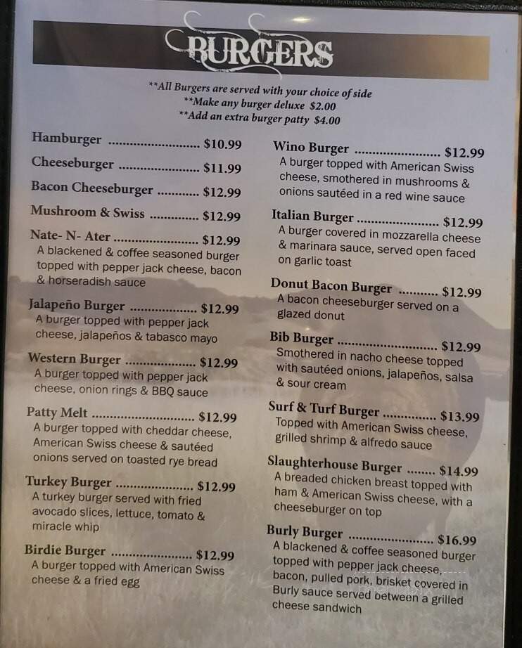 Burlys Roughrider - Belfield, ND menu_pic