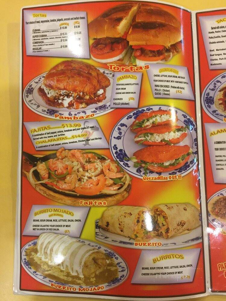 Chalateco - San Jose, CA menu_pic