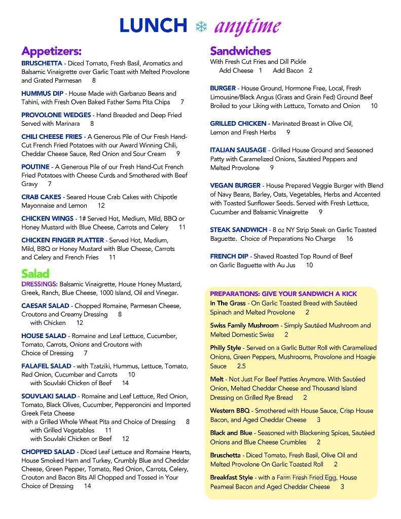The Lake Effect Cafe - Caroga Lake, NY menu_pic