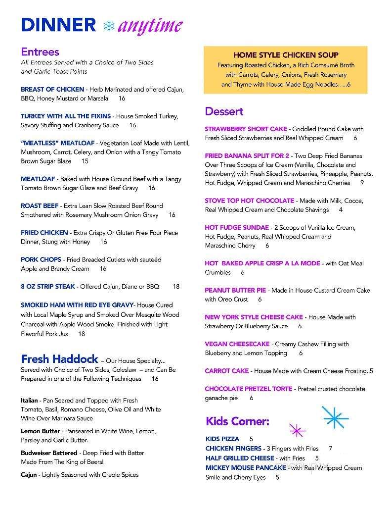 The Lake Effect Cafe - Caroga Lake, NY menu_pic