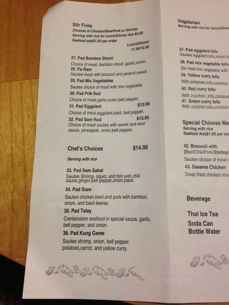 Jen's Thai Food - Tok, AK menu_pic