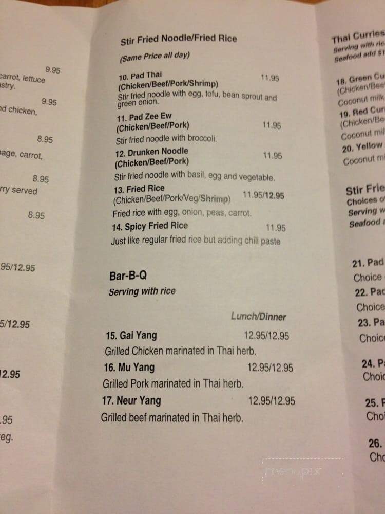 Jen's Thai Food - Tok, AK menu_pic