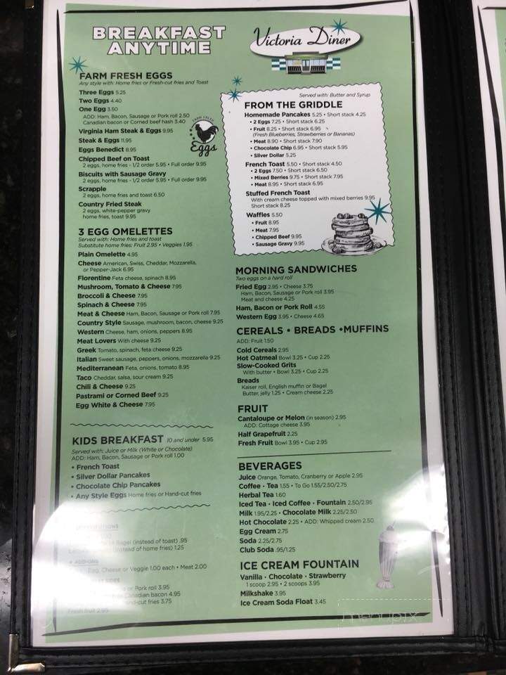 Victoria Diner - Branchville, NJ menu_pic