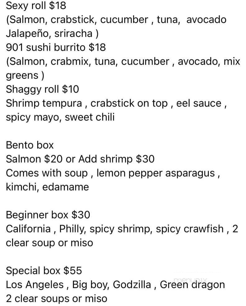 Sushi Jimmi - Memphis, TN menu_pic