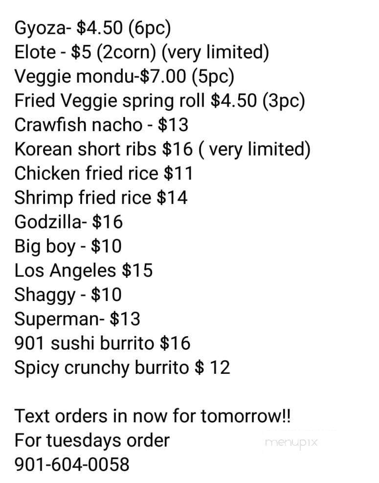 Sushi Jimmi - Memphis, TN menu_pic