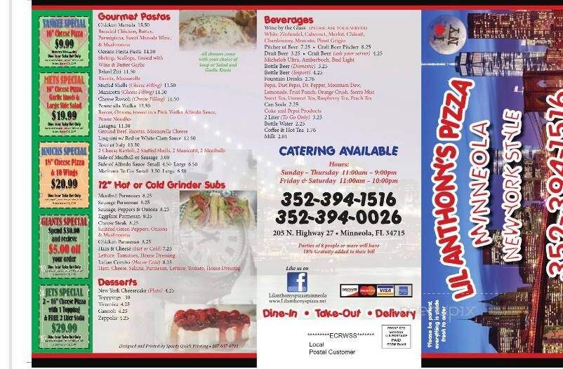 Little Anthony's Pizza - Minneola, FL menu_pic