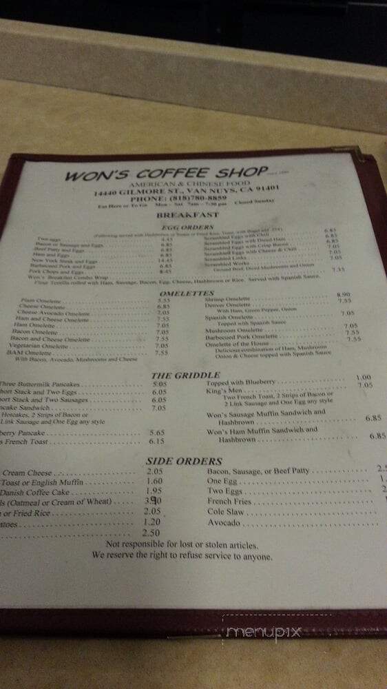 Won's Coffee Shop - Van Nuys, CA