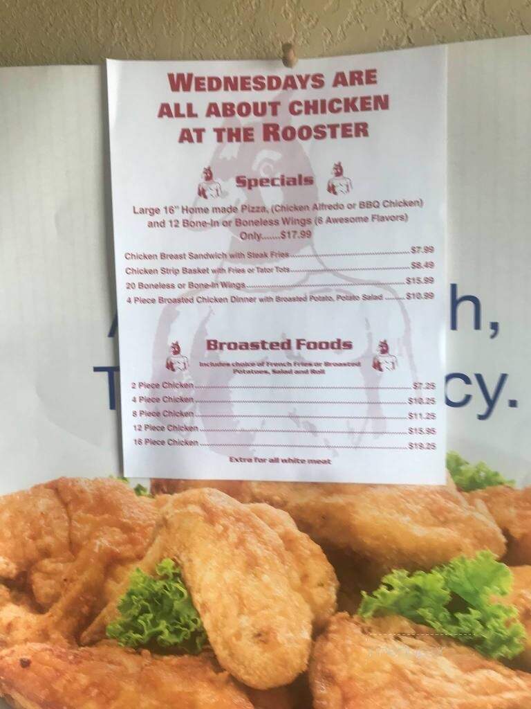 Rooster Bar - Watertown, SD menu_pic