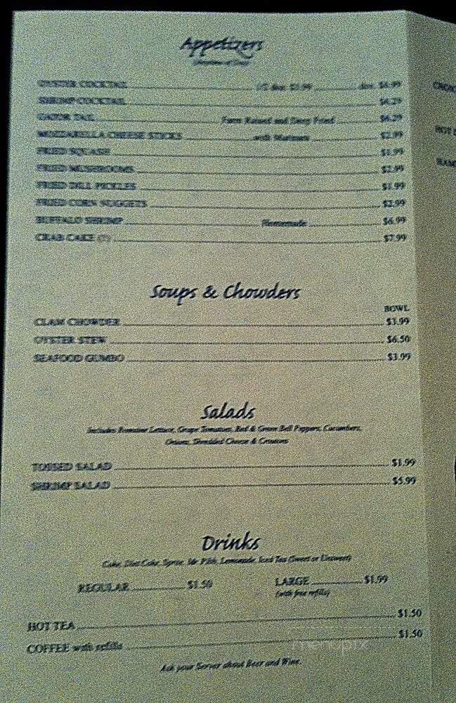 Dockside Seafood House - Hartwell, GA menu_pic
