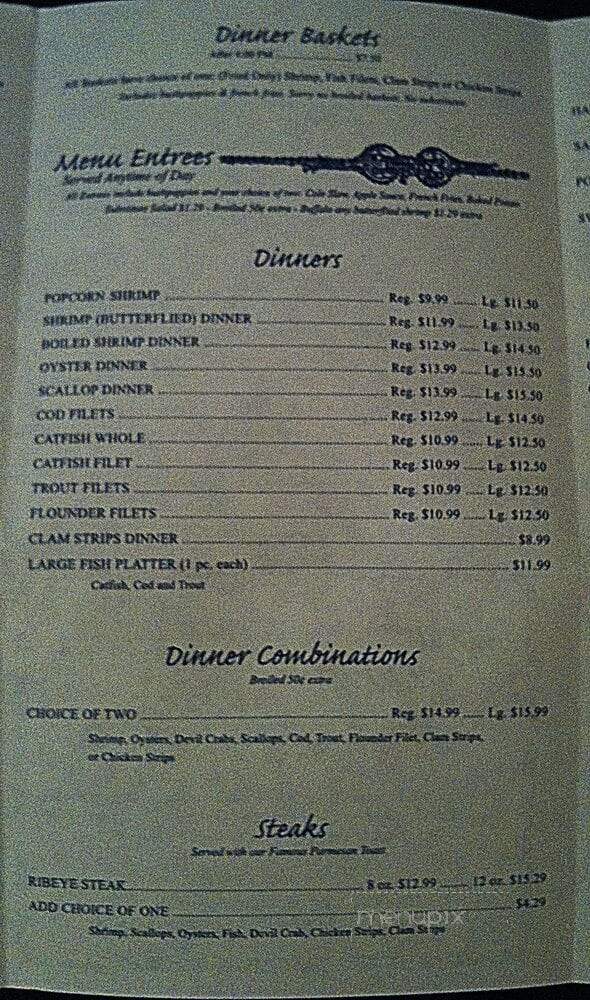 Dockside Seafood House - Hartwell, GA menu_pic