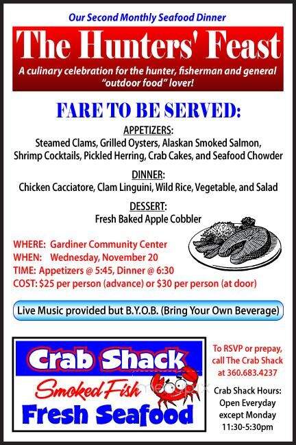 Crab Shack - Sequim, WA menu_pic