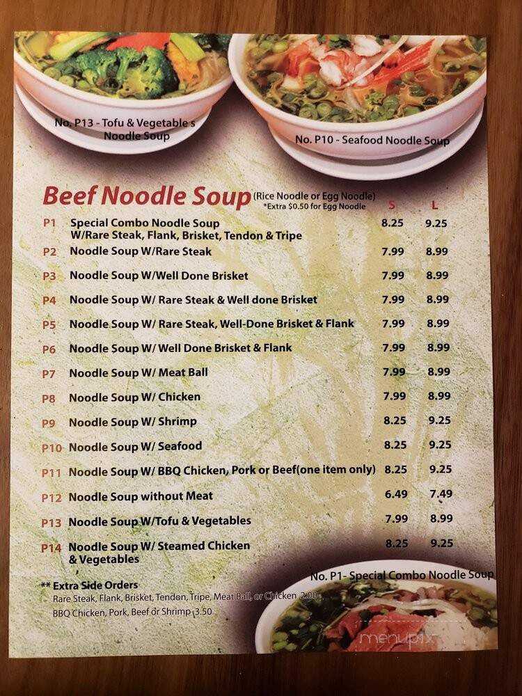 Pho Tay Bac - Brea, CA menu_pic