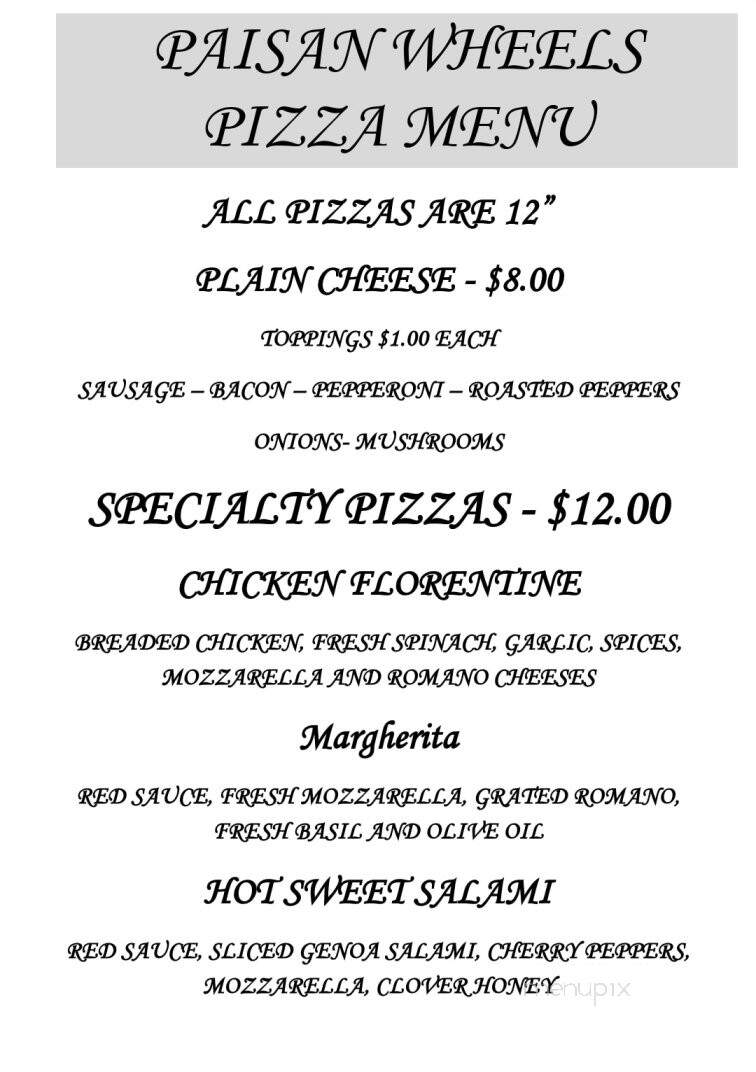 Speak Easy Cafe Incorporated - Waterbury, CT menu_pic