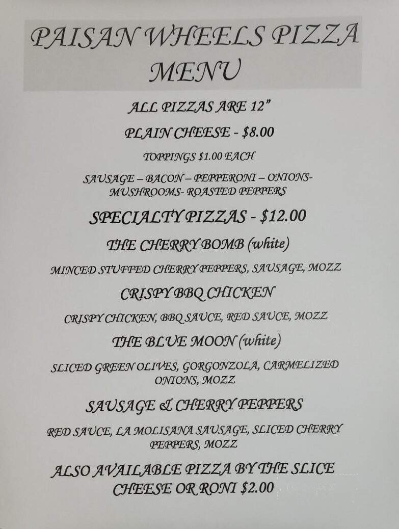 Speak Easy Cafe Incorporated - Waterbury, CT menu_pic