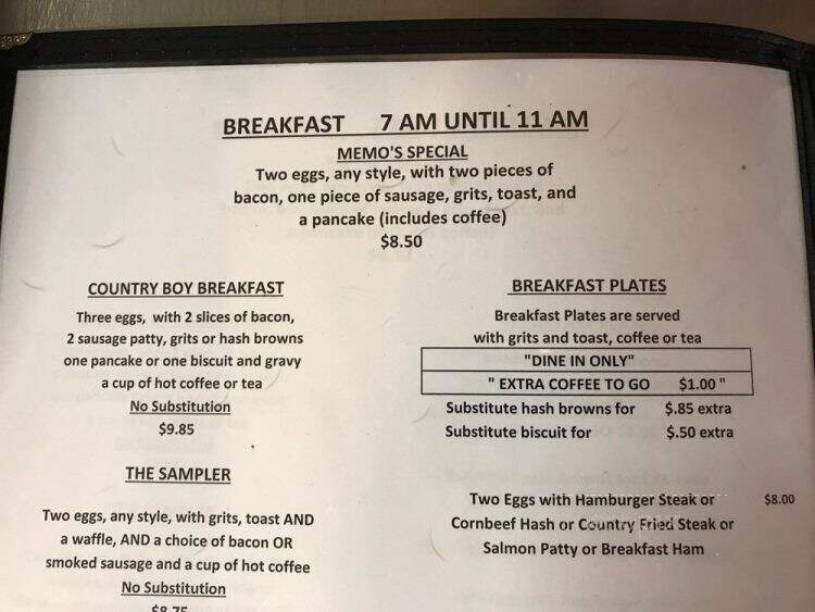 Memo's Family Restaurant - Greenville, SC menu_pic