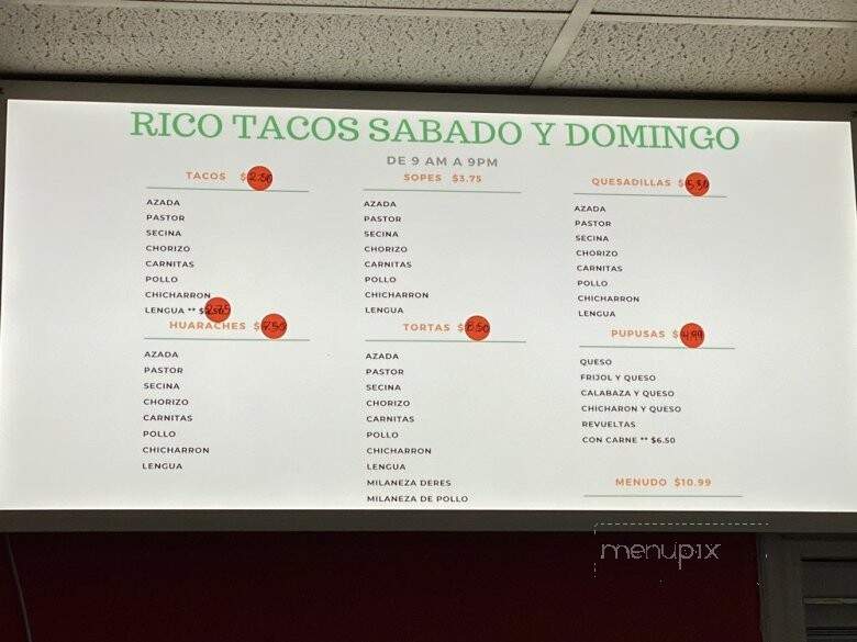 Acapulco Cafe - Spartanburg, SC menu_pic