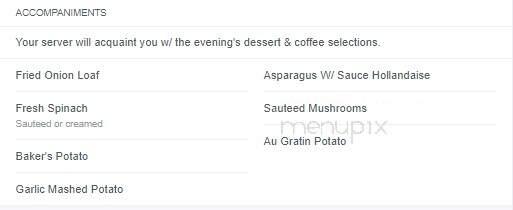 Zak's Steakhouse - Sarasota, FL menu_pic