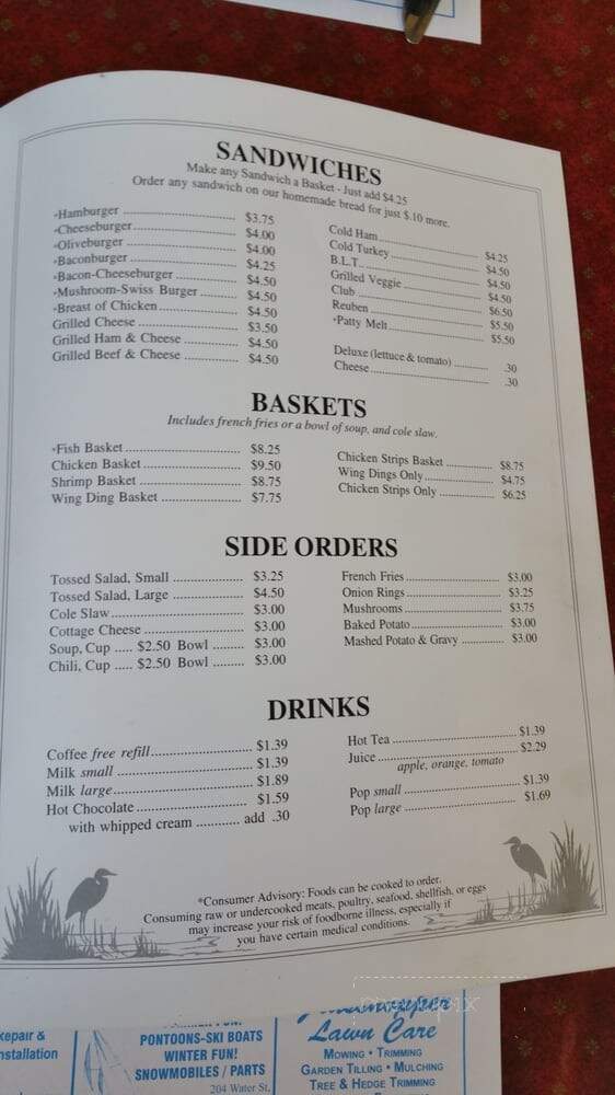 Darlene's Restaurant - East Jordan, MI menu_pic