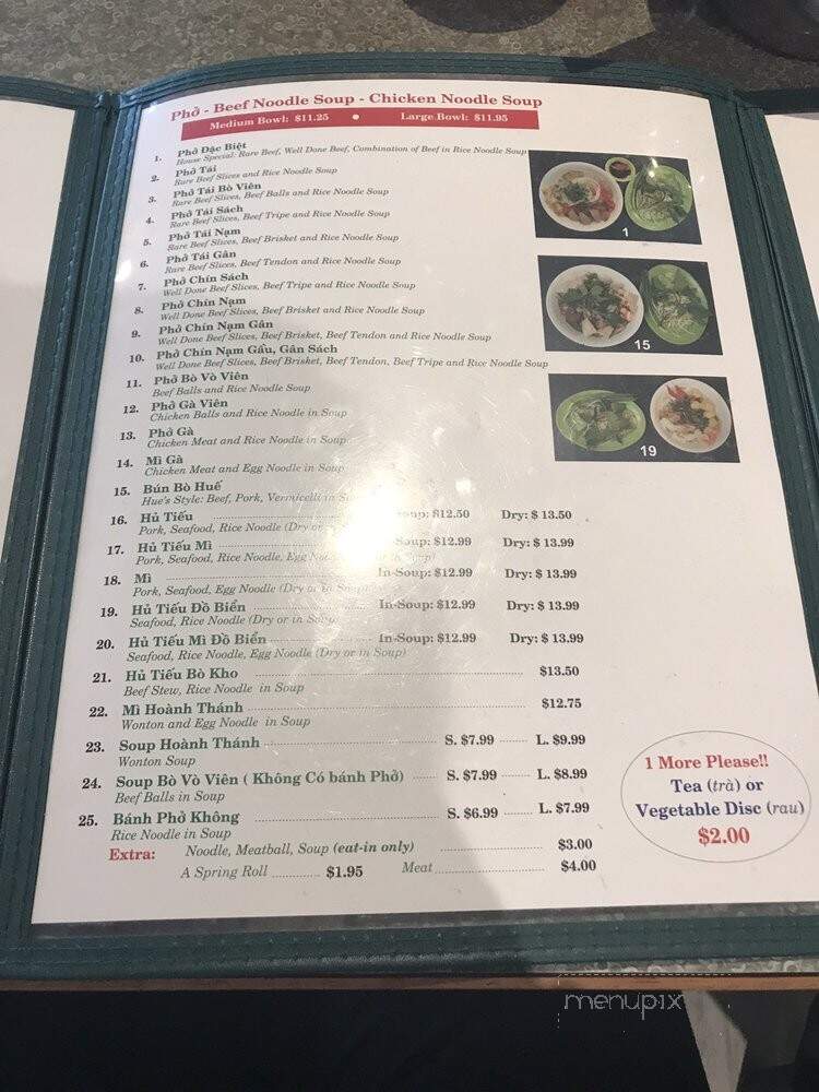 Pho Tau Bay - Surrey, BC menu_pic