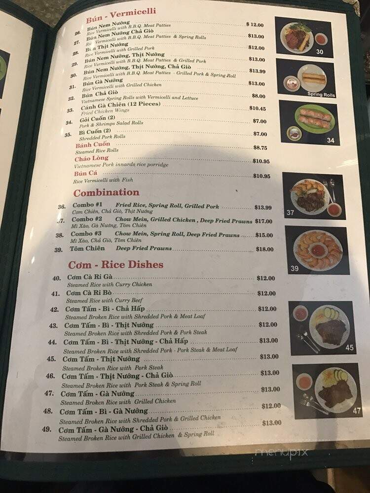 Pho Tau Bay - Surrey, BC menu_pic