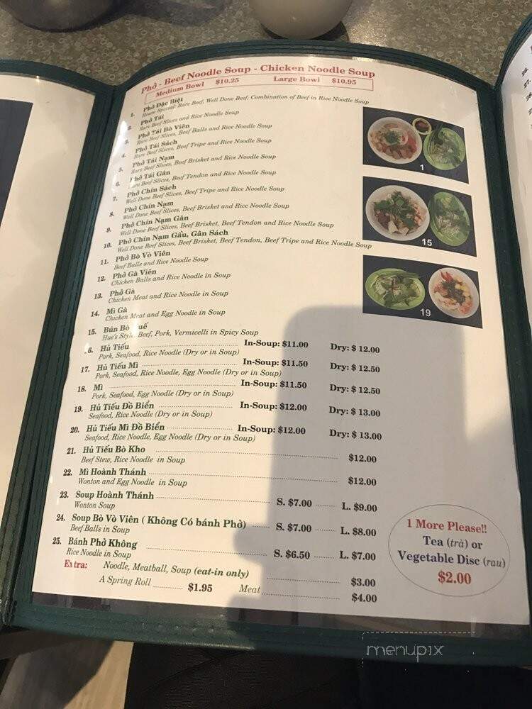 Pho Tau Bay - Surrey, BC menu_pic