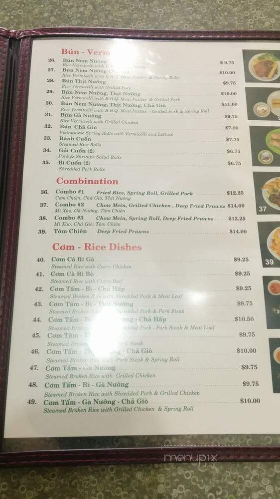 Pho Tau Bay - Surrey, BC menu_pic