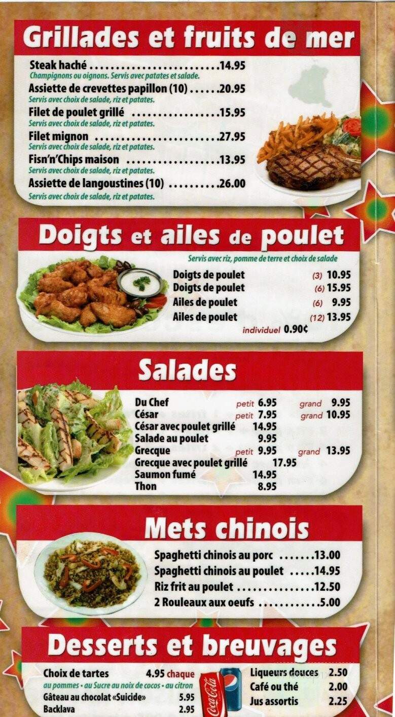 Restaurant L'Etoile De St-Hilaire - Mont-Saint-Hilaire, QC menu_pic