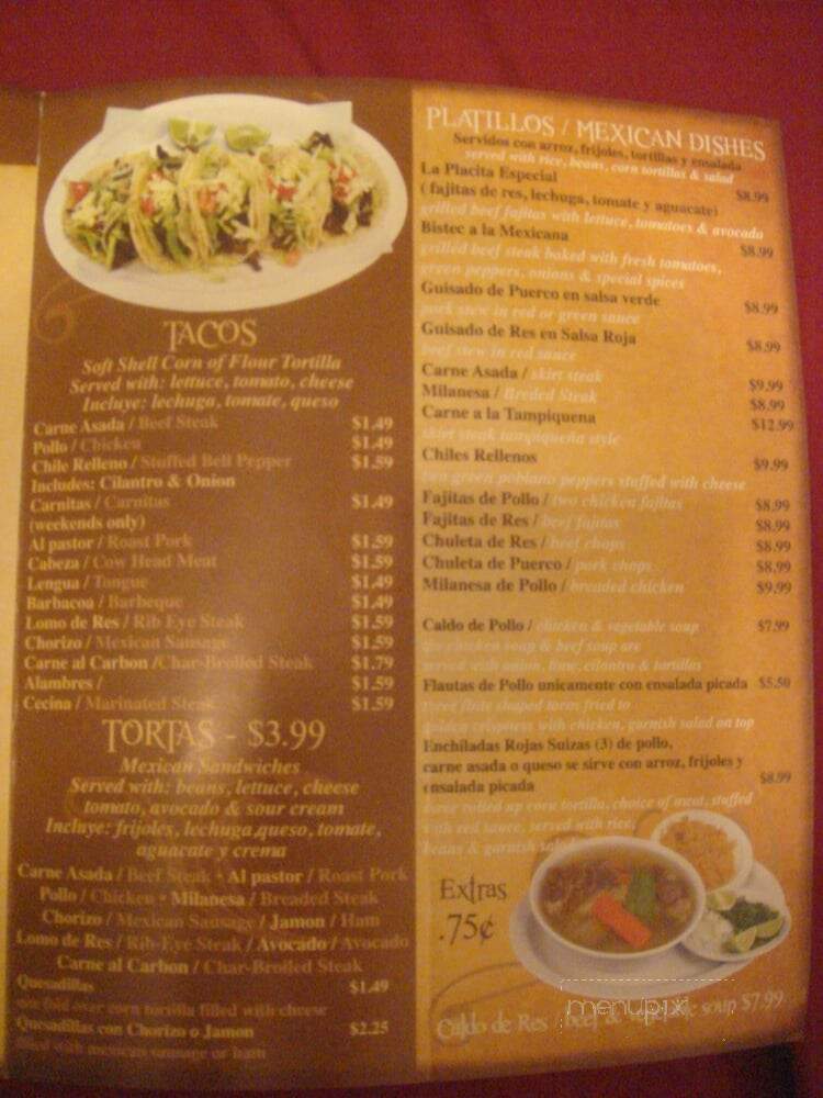 La Placita - Addison, IL menu_pic