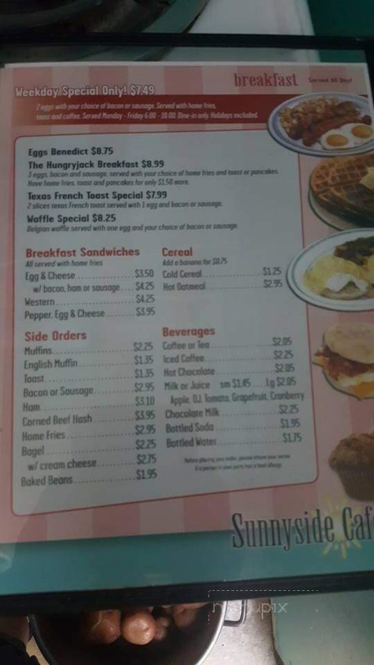 Sunny Side Cafe - Wilmington, MA menu_pic