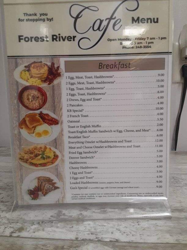 Forest River Cafe - Forest River, ND menu_pic