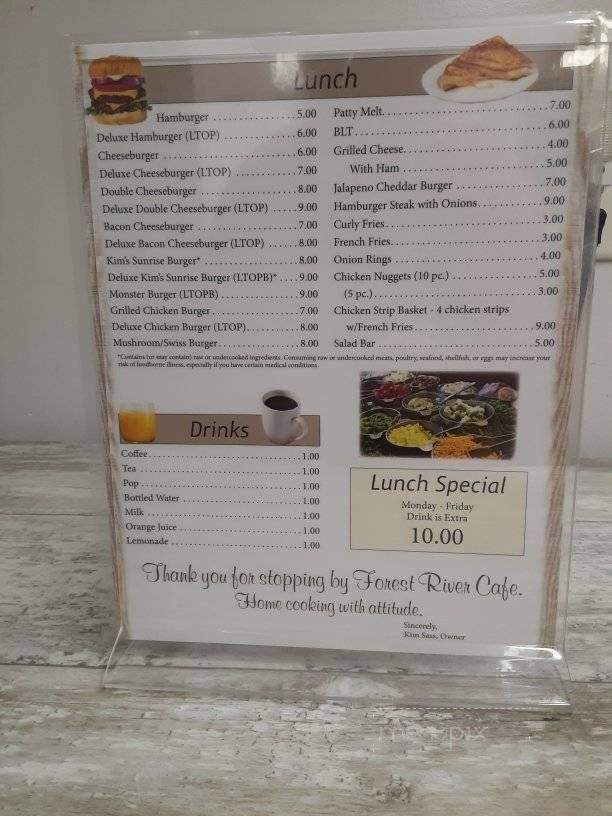 Forest River Cafe - Forest River, ND menu_pic