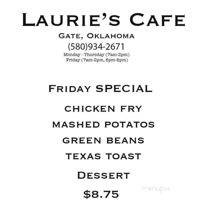 Laurie's Cafe - Gate, OK