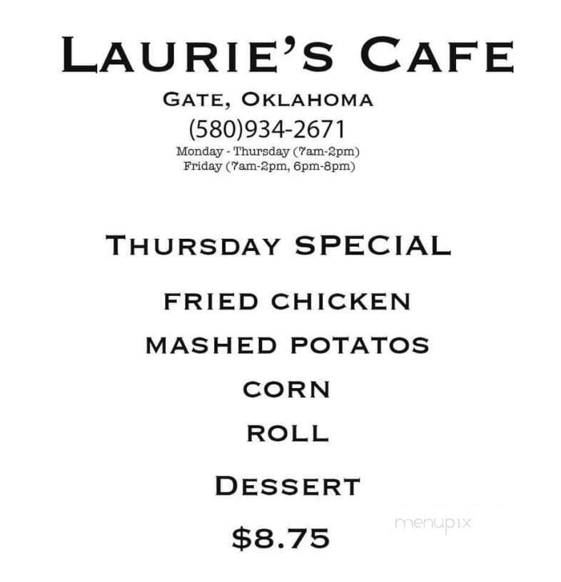 Laurie's Cafe - Gate, OK