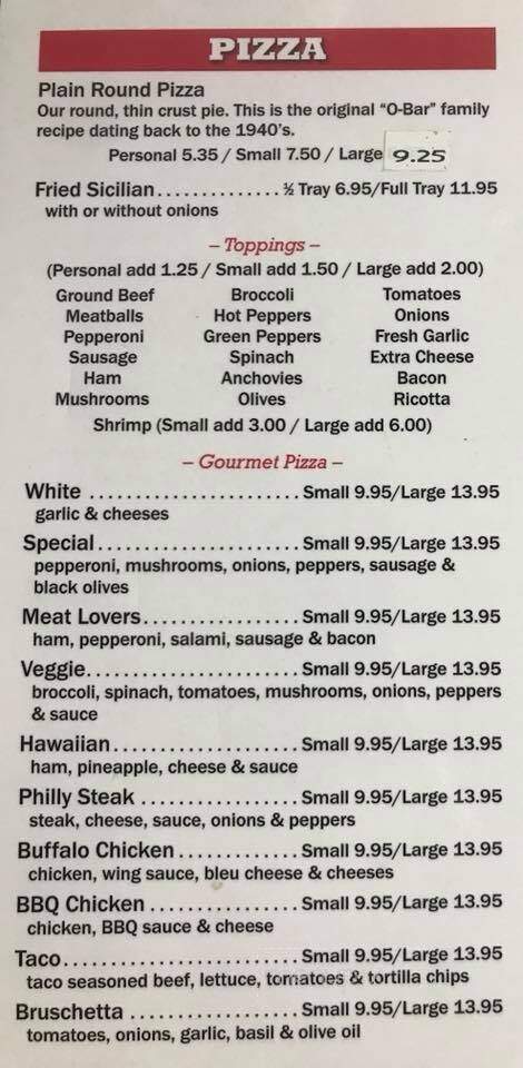 Octogon Pizza & Bar - Plymouth, PA menu_pic
