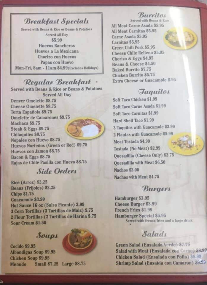 Tina's - Pico Rivera, CA menu_pic