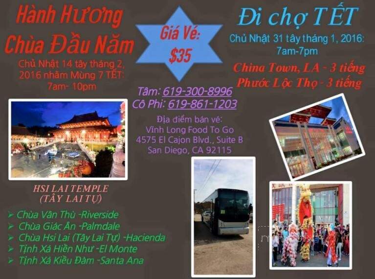 Vinh Long Food To Go - San Diego, CA menu_pic
