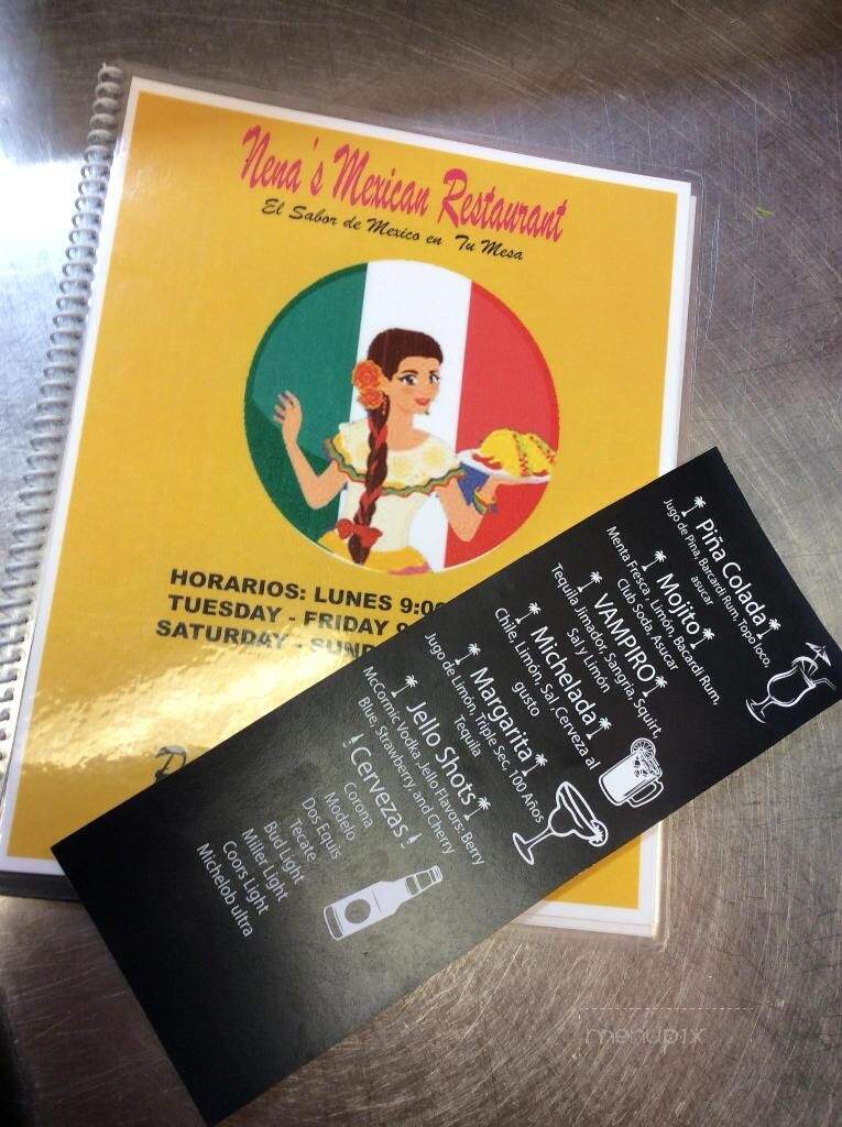 Nena's Mexican Restaurant - Haltom City, TX menu_pic